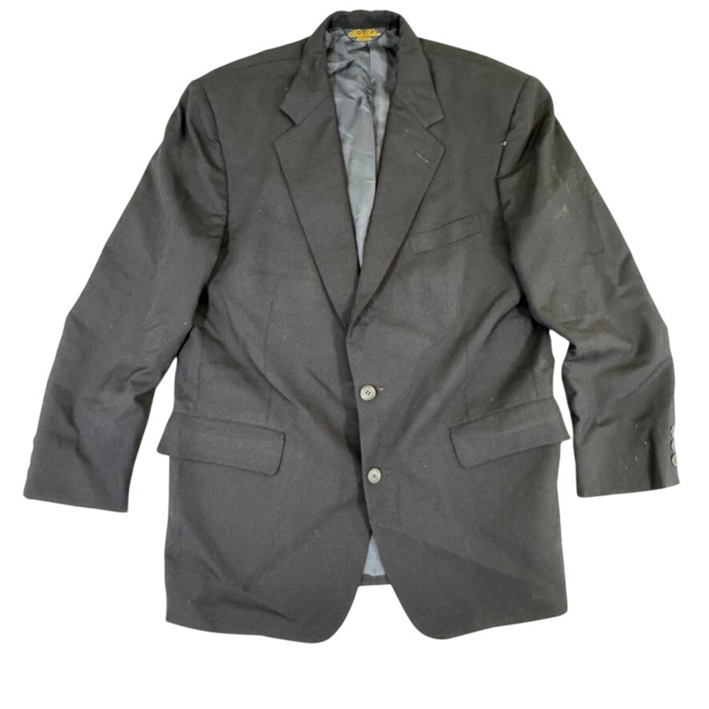 Brooks Brothers Mens Navy Blue Wool Two Button Blazer Sport Coat Made in USA RD